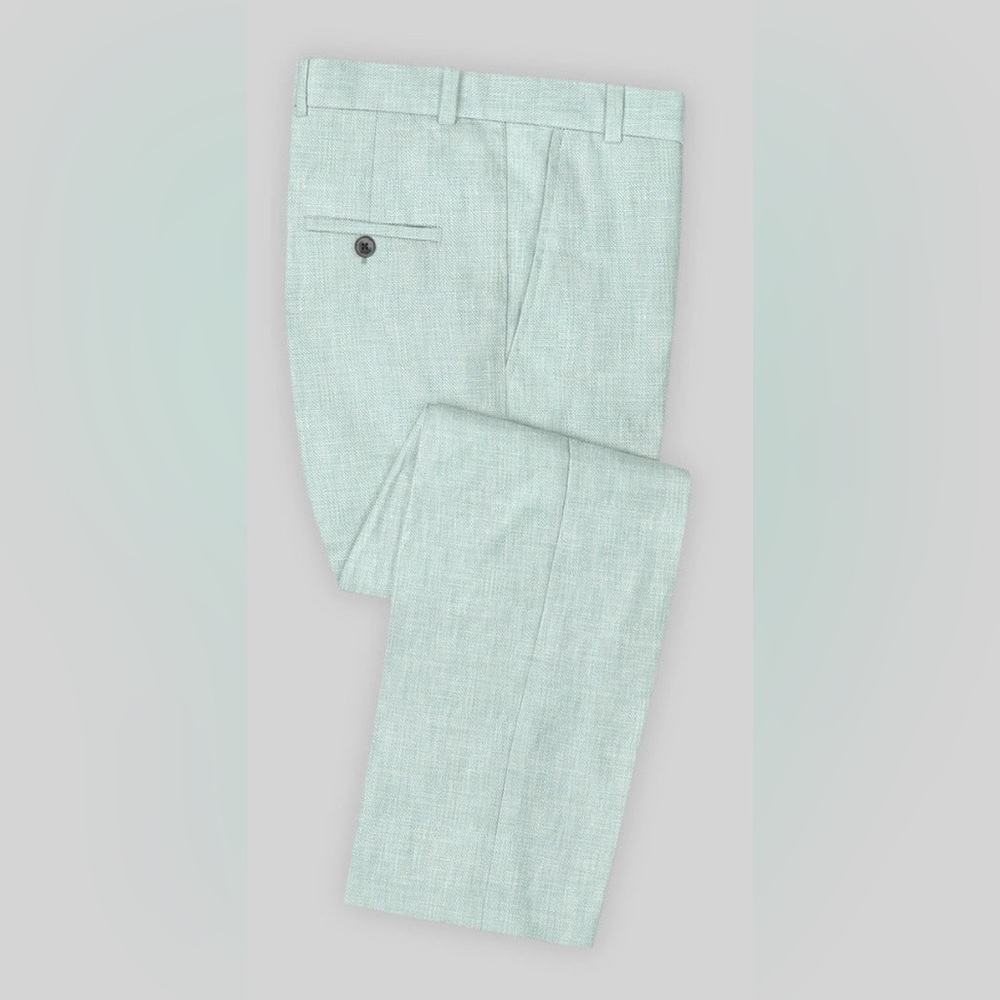 Italian Linen Mint Suit - Picture 4 of 5